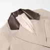 Abrigo de Lana Gris Claro Elegante de Color Sólido con Solapa de Botonadura Única, Estilo Nuevo Otoño e Invierno 2025, Transfronterizo Europeo y Americano