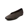 Zapatos planos de oveja de primera capa para mujer, cómodos, modelo nuevo de otoño, cuero genuino por dentro y por fuera, estilo coreano, punta redonda, botines bajos tipo abuela