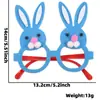 Gafas de Conejo Zanahoria de Dibujos Animados de Pascua Marco de Gafas para Fotos de Cáscara de Huevo Pequeña Decoraciones para Fiesta de Vacaciones Infantiles