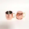 Taza en Forma de Barril de 60 ml con Rayas, Fabricante de Tazas en Forma de Barril de Acero Inoxidable, Taza Moscow Mule, Vaso de Cerveza con Patrón de Diamante Electroplateado