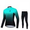 Nova camisa de ciclismo 2023 manga longa com fleece, traje de ciclismo fino, equipamento para ciclismo de estrada e mountain bike