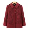 Estilo Nuevo Primavera/Otoño 2026 Ropa para Abuela de 70-80 años Chaqueta Holgada de Longitud Media Ropa para Personas Mayores Talla Extra Top Estilo Chino