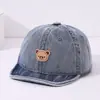 Boné de Brim com Borda Macia para Bebê, Boné de Sol com Desenho de Urso Fofo, Boné de Bebê Coreano, Novo Boné Transfronteiriço T548