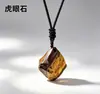 Colar pingente de pedra bruta de cristal natural para mulheres, ametista, cristal rosa, cristal fumê, ornamento pêndulo, presente para casais