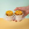 Caixa de Embalagem para Torta de 2 Peças Estilo Luxi River com Grade Caixa de Embalagem para Torta com Tampa Comercial Transparente