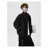 Jaqueta masculina corta-vento estilo retrô americano com gola alta, nova marca da moda primavera e outono, jaqueta casual solta para uso externo e trabalho