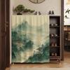 Nova Cortina de Paisagem Estilo Chinês para Armário, Cortina para Sapateira, Cortina para Guarda-Roupa, Cortina à Prova de Poeira para Estante, Cortina de Porta com Trilho Deslizante Sem Furos