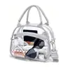 Bolsa de Higiene Pessoal Transparente à Prova d'Água Grande Capacidade Bolsa de Cosméticos de Viagem Bolsa de Armazenamento de Artigos de Higiene Pessoal Bolsa de Cosméticos Portátil Transversal