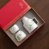 Caneca Termica Pequena de Porcelana de Jade, Caneca de Escritório, Grande Capacidade, Copo de Água Cultural e Criativo, Caneca Retro Chinesa