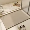Tapete de Pé Suave Estilo Wabi-Sabi Transfronteiriço de Terra de Diatomáceas, Tapete de Chão Absorvente para Banheiro, Tapete Antiderrapante de Secagem Rápida para Entrada de Banheiro