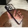 Adecuado para funda de teléfono móvil iPhone 17Pro, Electrochapado con película para lente incorporada, Carcasa dura de PC, Funda protectora anticaídas Apple 13 12