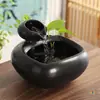 Fuente Creativa de Cerámica con Circulación de Agua Decoración de Escritorio de Oficina Fuente para Mesa de Té Fuente de Agua Adorno Pequeño