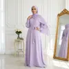Vestido Loriyya Suave y Elegante Ceñido a la Cintura, Elegante Vestido Largo de Gasa LR458
