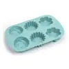 Moldes de Silicona para Pasteles de 3 Estilos y 6 Cavidades, Formas Mixtas de Flores, Moldes para Hornear de Color Nórdico, Utensilios para Hornear Antiadherentes