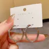 Brincos de Argola Minimalistas e Estilosos com Zircônia e Design Único, Presilhas de Orelha Tendência para o Dia a Dia, Novos Acessórios de Orelha da Moda 2026