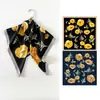 Nuevo Pañuelo de Seda Estampado Digital de Sarga a Doble Cara para Mujer Pañuelo de Flores de Alta Gama Transfronterizo Pañuelo Cuadrado Dulce Fresco para el Pecho Personalizado