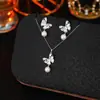 Conjunto de Brincos e Colar Weidni de Luxo Acessível, High-End, Elegante, Moderno e Versátil, Atacado para Mulheres