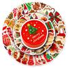 50 Navidad estilo ins personalidad pequeño fresco vacaciones tarjeta goo cuenta de mano DIY taza de té con leche pegatina para equipaje impermeable