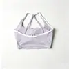 Top de Yoga de Color Contrastante con Copa Fija para Mujer Espalda Bonita Tirantes Finos Sujetador Deportivo a Prueba de Impactos Reafirmante Ropa para Correr y Fitness Sujetador