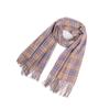 Comercio Exterior Europeo y Americano Nuevo Otoño e Invierno Bufanda Gruesa para Mujer Poliéster Borla Cuadros Bufanda Chal Fabricante Venta al por Mayor