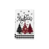 Toalla de cocina navideña, toalla de cocina absorbente tipo gofre transfronteriza, toalla de cocina multifuncional personalizada para lavar platos y limpiar