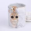 Llavero Creativo de Búho para Coche Accesorio Animal de Dibujos Animados Lindo Colgante de Anillo de Metal para Bolso
