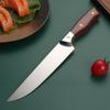 Faca de Chefe de Aço Inoxidável para Comércio Exterior, Faca para Frutas, Cabo de Madeira, Faca Doméstica Multiuso para Fatiar e Cortar Carne Atacado