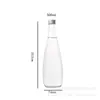 Garrafa de Suco de Vidro com Vedação de Seda Transparente Boca Plana Garrafa de Água Mineral Garrafa de Vidro para Vinho de Frutas Fosca Garrafa de Bebida Garrafa de Vinho de Gelo