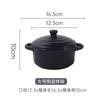 Panela de Cerâmica para Ensopados com Tampa, Tigela para Cozinhar Ovos no Vapor, Tigela com Duas Alças para Cozinhar no Vapor, Tigela para Assar na Air Fryer, Panela de Sopa Doméstica, Utensílios de Mesa