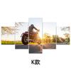 Pintura Decorativa para Motociclista Transfronteiriço Clube Bar Sala de Estar Parede de Fundo de Sofá Pintura em Tela de Cinco Peças Arte de Parede Dropshipping