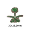 Emblema Nacional Saudita Insígnia Adesivo para Celular Padrão Palmeira e Cimitarra Insígnia de Metal Presente Comemorativo Fonte de Fábrica Transfronteiriça