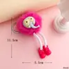 Chaveiro Criativo Fofo de Elefante Pingente de Bolsa com Bola de Pelo Bola de Pelo Sintético de Visão Falsa Chaveiro de Carro Pequeno Presente Atacado