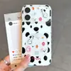 Capa de celular com filhote spotted adequada para Apple 17 Pro Max, fofa e simples para meninas, com grande janela de visualização para Huawei e Xiaomi 17