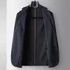 Traje Casual para Hombre 2026 Primavera/Verano Lyocell Chaqueta de Botonadura Única de Alta Gama para Jóvenes, Abrigo de Lino de Lujo para Negocios sin Planchar