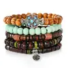 Conjunto de Pulseiras de Contas Retro Masculinas Feitas à Mão Mais Vendido Transfronteiriço Pulseira de Casca de Coco Multicamadas Joias DIY Joias de Mão