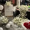 2026 Nueva Serie Blanca Accesorios de Flores para Bodas Juego de Decoración de Boda Materiales de Flores Color Claro Blanco Roto Arreglo Floral Artificial para Bodas