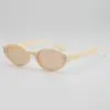 2025 Nuevas Gafas de Sol Retro Color Caramelo Marco Pequeño Ovalado Modernas y Versátiles para Tomar Fotos Anti-UV
