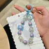 Nuevo Colgante Llavero de Cuentas de Caramelo Cuentas Iridiscentes de Colores Lanyard para Teléfono Encanto para Bolso Accesorios de Joyería DIY