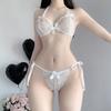 Pijama feminino transparente sedutor sexy sutiã de três pontos roupa íntima sexy renda terno fábrica atacado 238