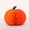 Bola de Panal de Calabaza Halloween Decoración Colgante de Papel 3D Otoño Acción de Gracias Centro Comercial Ventana Techo Bola Decorativa de Papel