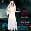 Spot Halloween Médico Sangrento Polícia Bruxa Preto e Branco Impermanente Morte Dinastia Qing Zumbi Sadako Roupas de Fantasma Roupas de Performance
