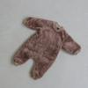 Mameluco de felpa Harper para bebé estilo coreano Ropa de invierno para bebé Ropa de escalada cálida Harper con capucha desmontable para niños