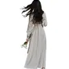 Vestido de Manga Larga con Botones Diagonales Eryang Design Muyun Guigen para Mujer, Estilo Intelectual de Otoño, Vestido Ceñido a la Cintura, Poliéster