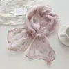 Novo Estilo Lenço Longo de Seda para Mulheres, Lenço de Chiffon 100% Seda de Amora, Versátil e de Alta Qualidade, Lenço de Primavera e Verão, Lenço de Pescoço, Echarpe