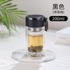 Taza de Vidrio Portátil con Asa, Vaso de Agua con Cubierta de Jaula, Taza de Vidrio de Doble Capa Antiescaldante, Vaso de Agua Mediano y Corto de Vidrio Borosilicato