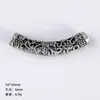 Accesorios Yiwu Más Vendidos Aleación Brillante Tubo Largo Curvo Pulsera de Plata Antigua Collar Colgante Cadena para Clavícula Aleación DIY