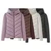 Z Estilo Europeo y Americano Transfronterizo 2026 Nueva Moda Elegante para Mujer Venta al por Mayor Abrigo de Algodón Parcheado de Manga Larga con Cuello Alto 8073205