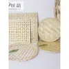Pingente de Jardim de Infância Corredor Artesanato Cesta de Peixe Tecida em Bambu Pá de Lixo Pintada Decoração Estilo Floresta Criativa 24 Termos Solares Ornamento de Pendurar