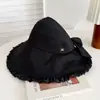 Sombrero de Sol para Mujer 2026, Protección Solar, Protección UV, Nuevo Estilo Primavera y Verano, Sombrero Abierto Informal con Ala de Encaje, Sombrero de Sol de Ala Ancha