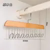 Cabide de madeira multifuncional, roupa íntima, colete, armazenamento, artefato, dormitório doméstico, madeira maciça, gancho, onda, cabideiro